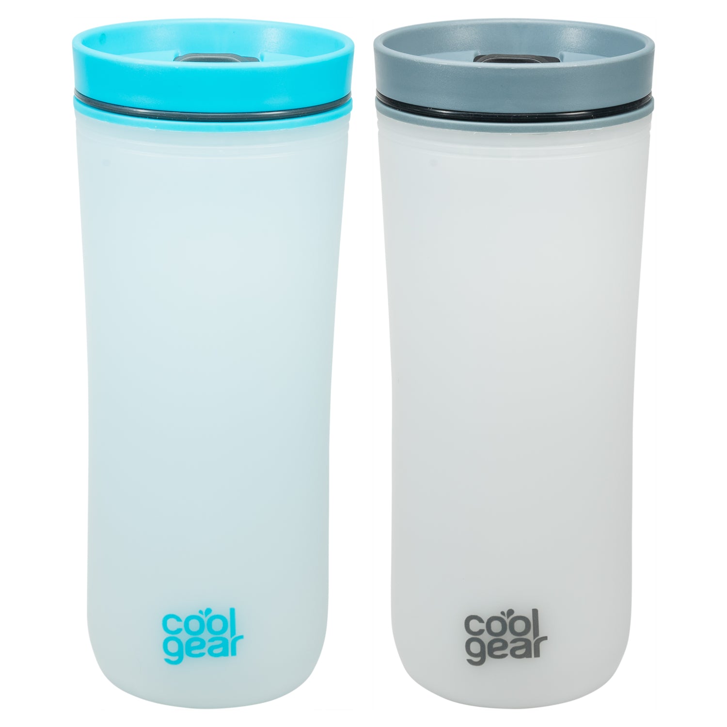 2 Pack COOL GEAR 16 oz Sumatra Coffee Travel Mug with Spill Resistant Slider Lid | Re-Usable Colored Tumbler - image 1 of 12