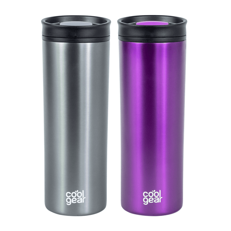 2 Pack COOL GEAR 20oz Amelia Coffee Travel Mug with Spill