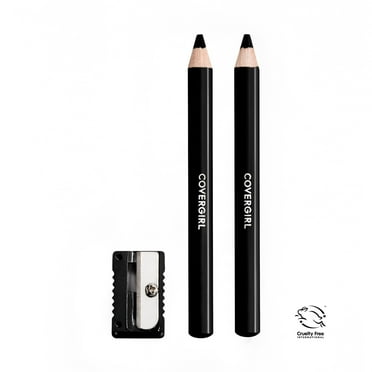 (2-Pack) COVERGIRL Easy Breezy Brow Fill + Define Eyebrow Pencil, 500 Black, 0.008 oz, Eye Pencil, Brown Eyebrow Pencil, Blendable Pencil Fill and Defined Brows, Sharpener Included