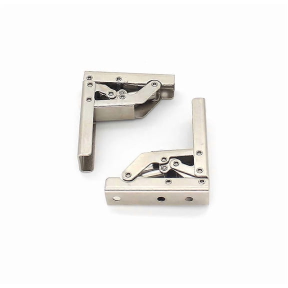 2 Pack Cabinet Hinges Stainless Steel Folding Shelf Hinges 90 Degree Concealed Table Frame Hinges