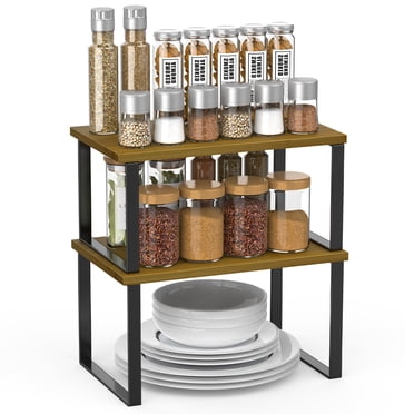 Walmart 2-Tier Metal Wooden Coffee Station Countertop Storage Shelf ...