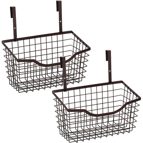 Storage For Large Metals 2 Pack Cabinet & Wall Mount Basket, Large Metal Wire Basket Wall Mount ...