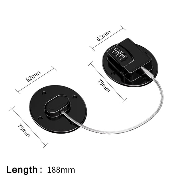 2 Pack Cabinets Lock with Keys, Combination Refrigerator Lock Freezer Lock for Toddler, Child, Adult, Multi Purpose Baby Kid Safety Deep Freezer Fridge Lock with a Key