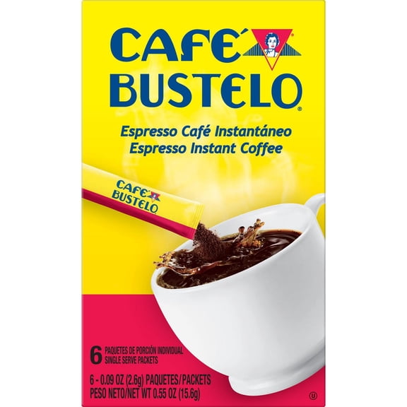 2 Pack Cafe Bustelo Espresso Instant Coffee Packets