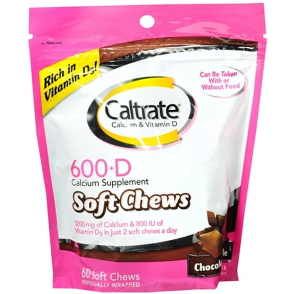 2 Pack - Calcium & Vitamin D Soft Chews Chocolate Truffle 60 Each