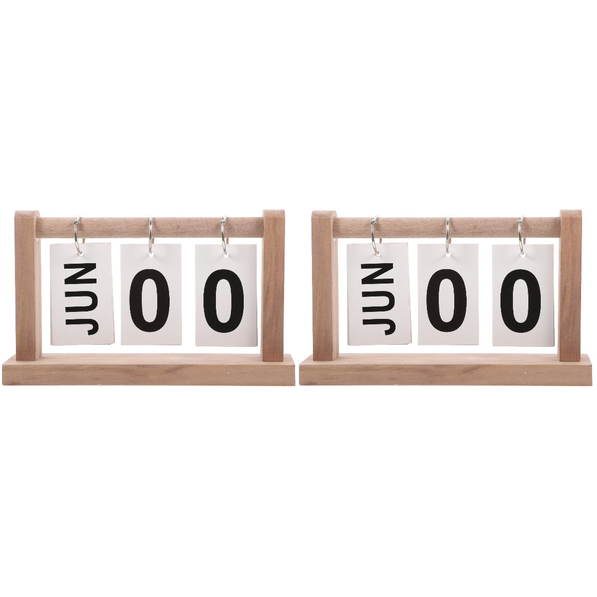 2 Pack Calendar Trinkets Decor Office Retro The Desk Iron Wood