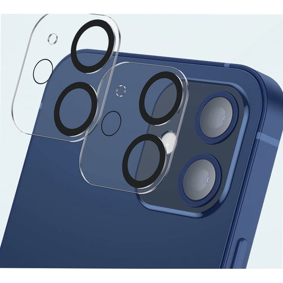 [2 Pack] Camera Len Protector for iPhone 12 - Screen Protector Tempered Glass, Case Friendly No-Bubble HD Clear Anti-Scratch Camera Lens Screen Protector
