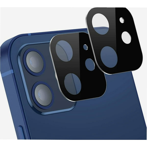 [2 Pack] Camera Len Protector for iPhone 12 - Screen Protector Tempered Glass, Case Friendly No-Bubble HD Clear Anti-Scratch Camera Lens Screen Protector
