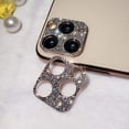 thumbnail image 1 of 2 Pack Camera Lens Cover Protector Compatible with iPhone 12 pro 3D Glitter Bling Diamond Camera Lens Cover Sticker Protector (Rose Gold), 1 of 5