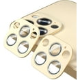 thumbnail image 1 of [2 Pack] Camera Lens Protector Compatible with iPhone 13 Pro Max 6.7'' and 13 Pro 6.1'' - [HD Plexiglass] [Alloy Frame] [Scratch-Resistant] [Easy to Install] [Case-Friendly] [New Version] Gold, 1 of 5