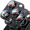 thumbnail image 1 of [2 Pack] Camera Lens Protector Compatible with iPhone 16 Pro Max/iPhone 16 Pro, 9H Tempered Glass Screen Protector, Metal Protective Lens Cover for iPhone 16 Pro Max/iPhone 16 Pro - Black, 1 of 7