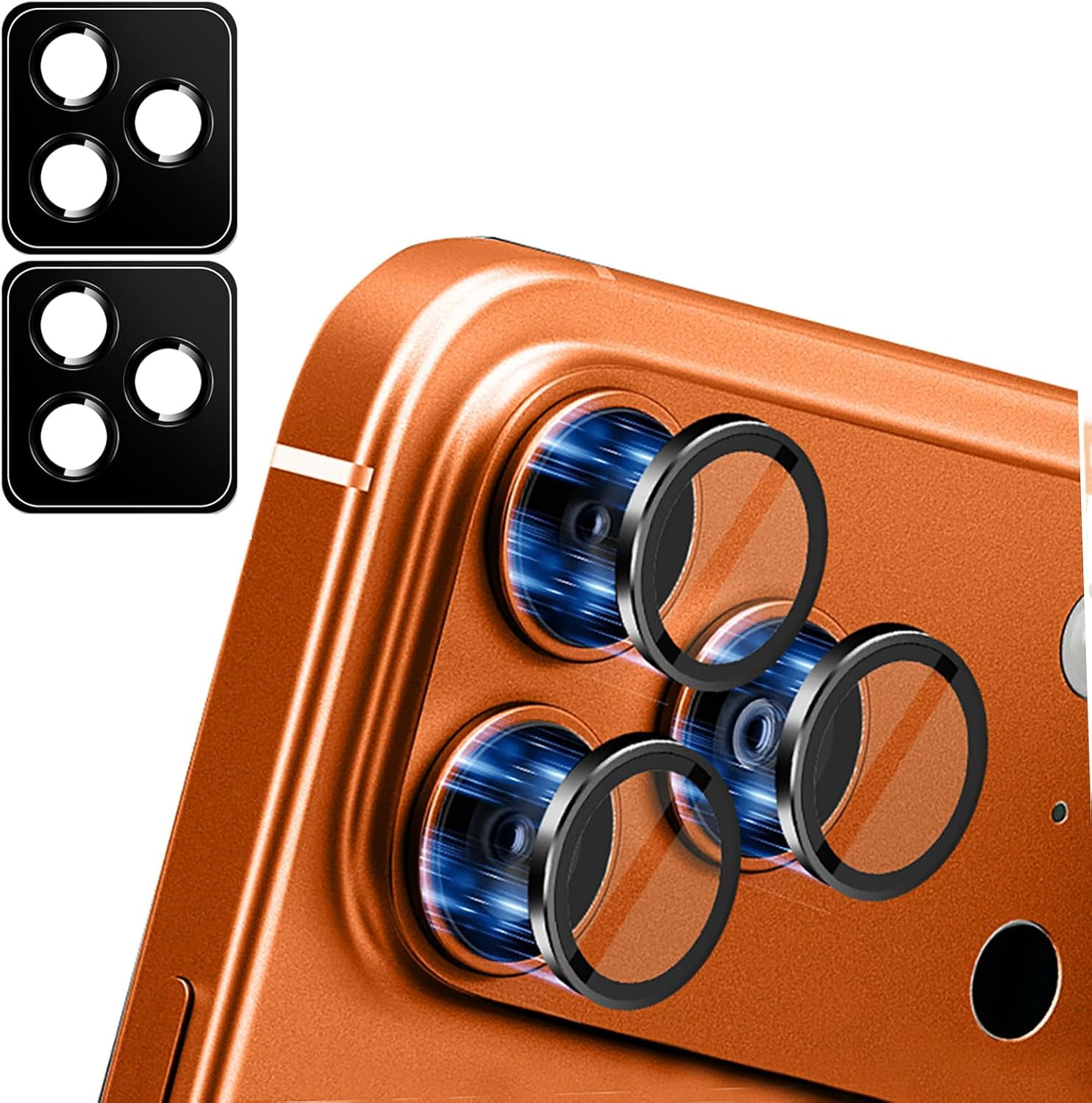 2 Pack Camera Lens Screen Protector Tempered Glass For iPhone 17 Pro ...