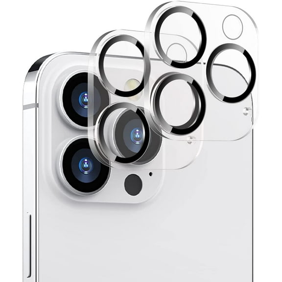 [2 Pack] Camera Lens Screen Protector for iPhone 13 Pro/iPhone 13 Pro Max Tempered Glass-Anti-Scratch 9H Hardness HD Clear