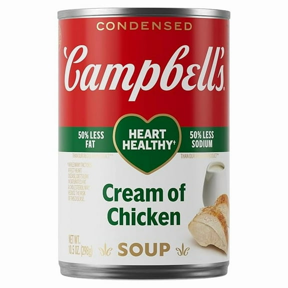 2-Pack Campbell's Condensed Heart Healthy Cream of Chicken Soup, 10.5 oz Can