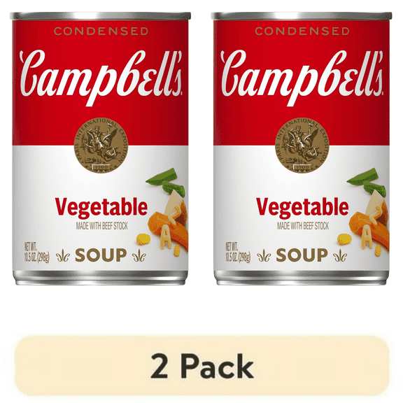 (2 Pack) Campbell's Condensed Vegetable Beef Soup, 10.5 oz Can