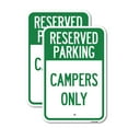 thumbnail image 1 of (2 Pack) Campers Only | 12" X 18" Heavy-Gauge Aluminum Sign | Rust Free Aluminum, Weather Resistant, Waterproof, Fade Resistant, 2 Pre-drilled Holes, 1 of 4