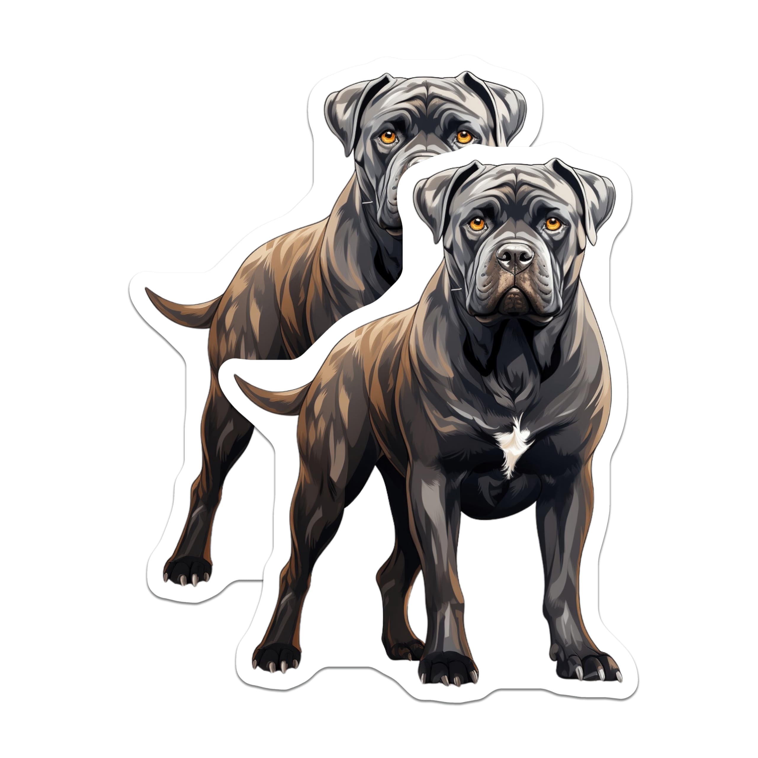 (2 Pack) Cane Corso Dog Stickers - Italian Mastiff Art - Loyal Pet ...