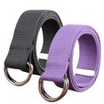 thumbnail image 1 of 2-Pack Canvas Web Belt Metal Double D Ring Buckle for Men Women Casual Cloth Military Style Belt, 1 of 9