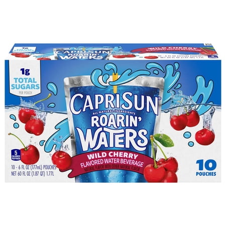 2 Pack Capri Sun Roarin' Waters Wild Cherry Water Beverage 10 pk Pouches