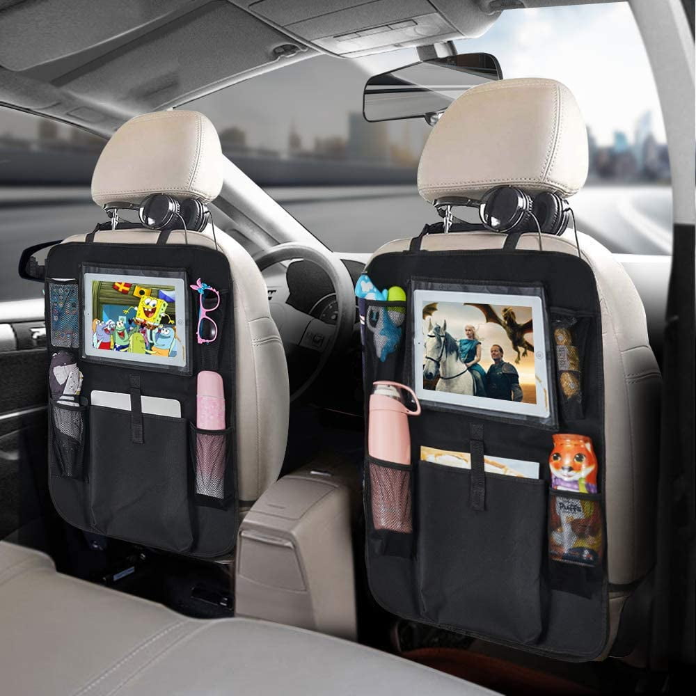 SURDOCA Car Organizers and Storage, Upgraded Car Seat Organizer with  11-inch Touch Screen Tablet Holder, Backseat Car Organizer with 9 Pockets,  Car Seat Protector Road Trip Essentials for Kids, 1 Pack 