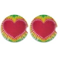 thumbnail image 1 of 2 Pack Car Coasters for Drinks Heart Tie Dyed Absorbent Drink Coaster for Cup Holders Ceramic Coaster with Fingertip Grip Non-Scratch Cork Base Home Decor Gifts, 1 of 6