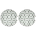 thumbnail image 1 of 2 Pack Car Coasters for Drinks Leaf Absorbent Drink Coaster for Cup Holders Ceramic Coaster with Fingertip Grip Non-Scratch Cork Base Home Decor Gifts, 1 of 6