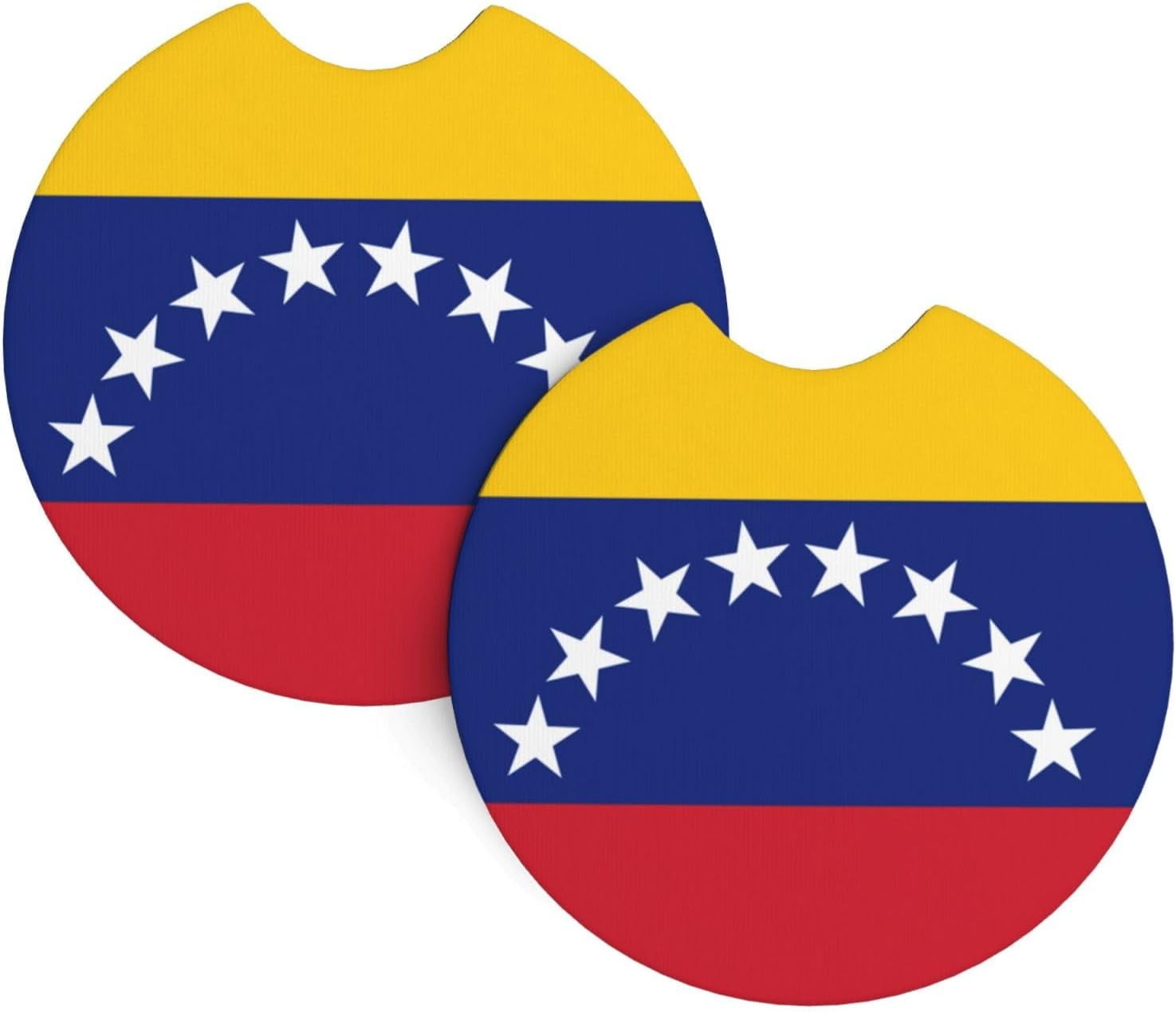 2 Pack Car Coasters FlagofVenezuelaProud Neoprene Cup Holder Pad Set