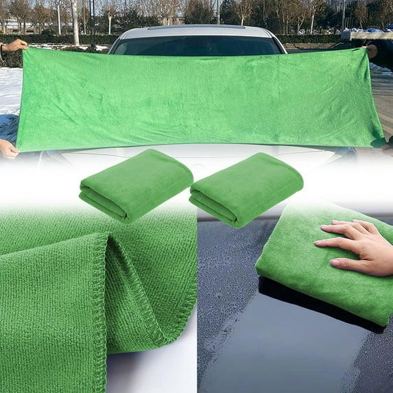 2 Pack Car Drying Towel, Large Size 24x63 Inch, Microfiber Cloth, High Water Absorption, Anti-linting, Multi-functional, Car Washing Cleaning Tool, Durable, Scratch-free for Car Paint