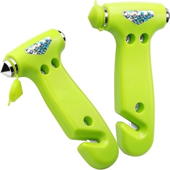 2 Pack Car Emergency Escape Tool Window Breaker & Hidden Seatbelt Cutter Vehicle Safety Hammer