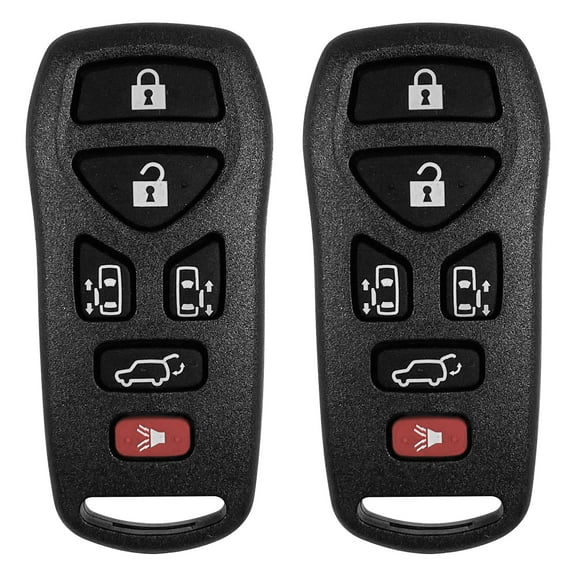 2 Pack Car Key Fob For 2004 - 2009 Nissan Quest Remote KBRASTU51
