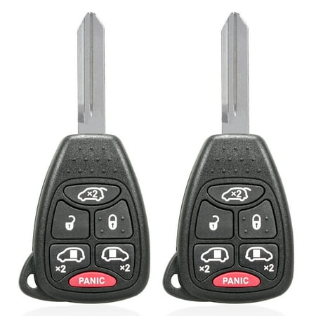 2 Pack Car Key Remote For Chrysler Dodge Jeep 6 Button M3N5WY72XX