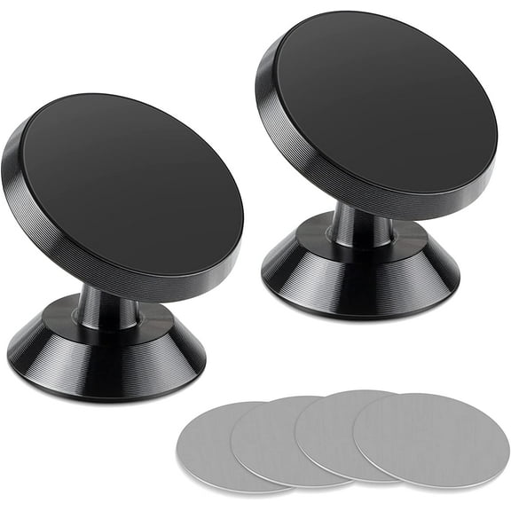 2 Pack Car Magnetic Phone Mount, Dashboard Car Phone Holder, 360 Adjustable Magnet Cell Phone Mount for iPhone Samsung