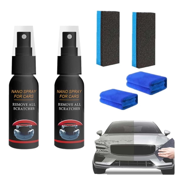 2 Pack Car Paint Ceramic Coating Spray 1 fl oz Each Liquid Crystal Polish for Scratch Repair Gift for Car Enthusiasts