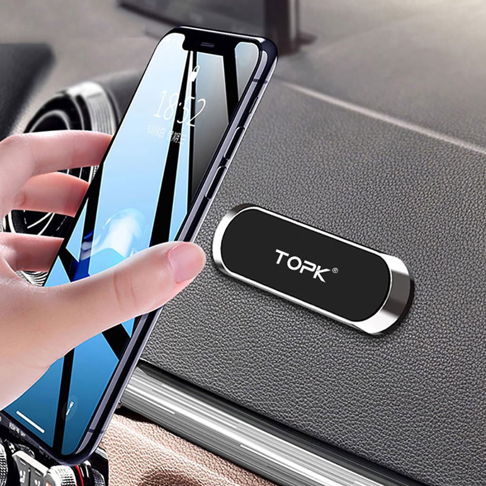 [2-Pack] Car Phone Mount TOPK Magnetic Phone Holder for Car Mount Universal  Dashboard Cell Phone Holder with All Smartphones