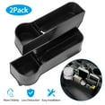 thumbnail image 1 of 2 Pack Car Seat Gap Filler, Multifunctional Car Seat Organizer with Cup Holder, Car Console Side Organizer for Cellphones, Wallets, Keys, Coin, Cards, Sunglasses, Passenger Side & Driver Side, Black, 1 of 7