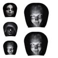 thumbnail image 1 of 2 Pack Car Seat Headrest Cover with Funny Spooky Face, Soft Stretchy Fabric Horror Mask Pattern Head Rest Protector, Decorative Auto Interior Accessory, 1 of 6