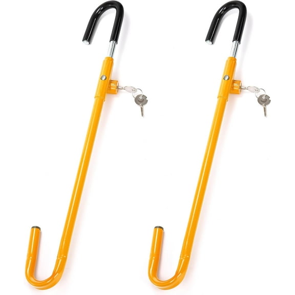 2 Pack Car Steering Wheel to Brake Lock with Keys, Anti-Theft Car Locking Device Steering Wheel Lock, Car Security Lock for Vehicle, Keyed Different