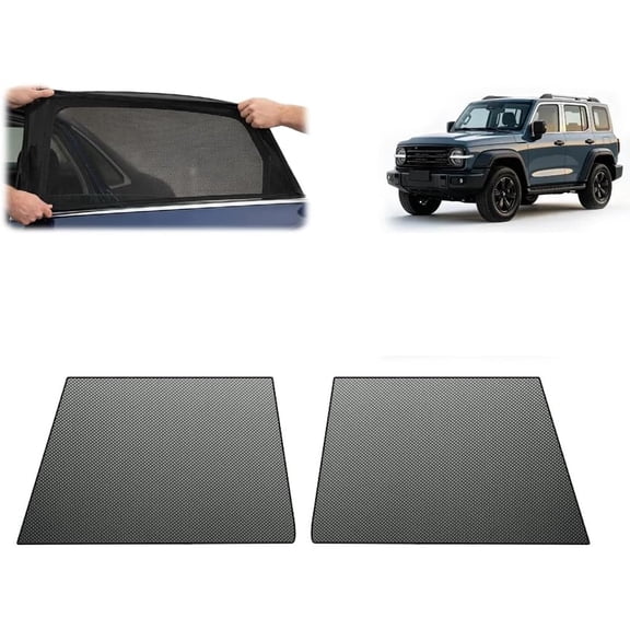 2 Pack Car Window Screens Stretchable Bug UV Protection Mesh for Camping Car Truck SUVfor SUV rear window