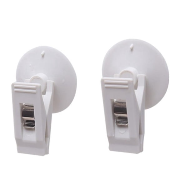 2-Pack Car Window Suction Hooks for Sun Shade & Ticket Holder (White)