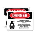 thumbnail image 1 of (2 Pack) Carbon Dioxide Gas Ventilate OSHA Danger Sign 10 Inch X 7 Inch Plastic Sign, Weather Resistant, UV Protected for Workplace, Business, and Construction Site, Made in the USA, 1 of 8