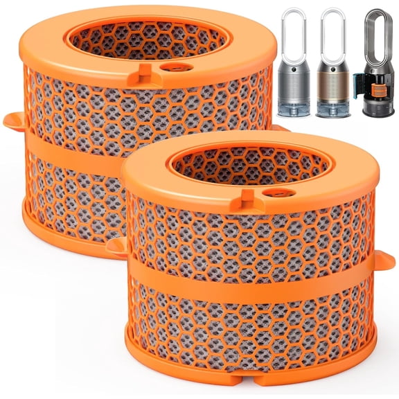 2 Pack Carbon Fiber Evaporator Filter Compatible with Dyson PH01 PH02 PH03 PH04 PH3A Air Purifier Humidifier Replacement Parts