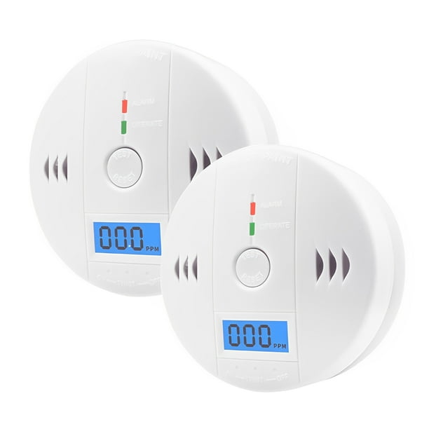 2 Pack Carbon Monoxide Detectors, Natural Gas Sensor Alarm Home CO