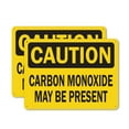 thumbnail image 1 of (2 Pack) Carbon Monoxide May Be Present OSHA Caution Sign 14 Inch X 10 Inch Plastic Sign, Weather Resistant, UV Protected for Workplace, Business, and Construction Site, Made in the USA, 1 of 8