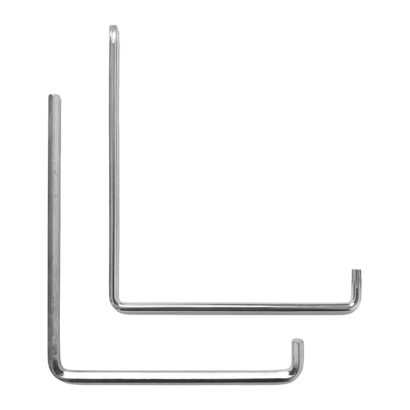 2 Pack Carbon Steel Curved Double End Hex Wrench Universal Door Window Fitting Adjustment Hand Tool