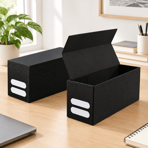 2 Pack Card Storboxes Withic Flip-top Lid For Toploaders