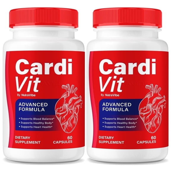 (2 Pack) Cardi Vit Original Formula with a Clean Blend to Support Healthy Circulation, Natural Energy & Balanced Levels | Just 2 Easy-to-Swallow CardiVit Daily Pills (120 Capsules)