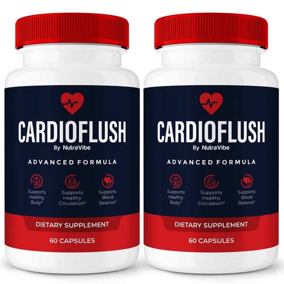 (2 Pack) CardioFlush Capsules - Official Cardio Flush Pills to Maintain Overall Health, All Natural Blood Formula For Healthy and Stable Levels, CardioFlush Review (120 Capsules)
