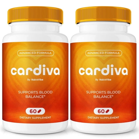 (2 Pack) Cardiva – Original Formula with a Clean Blend to Support Healthy Circulation, Natural Energy & Balanced Levels | Just 2 Easy-to-Swallow Pills Daily (120 Capsules)