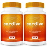 2 Pack Cardiva   Original Formula with a Clean Blend to Support Healthy Circulation, Natural Energy & Balanced Levels | Just 2 Easy-to-Swallow Pills Daily 120 Capsules
