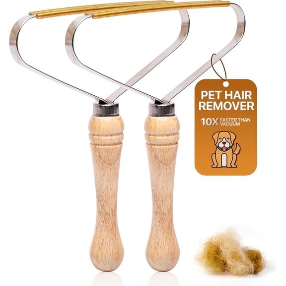 2-Pack - Carpet Rake and for Remover Tool - Lint Remover and Hair Scraper for Couch - Easy to Clean Fuzz and Pro Hair Remover for Rugs, Floor Mat